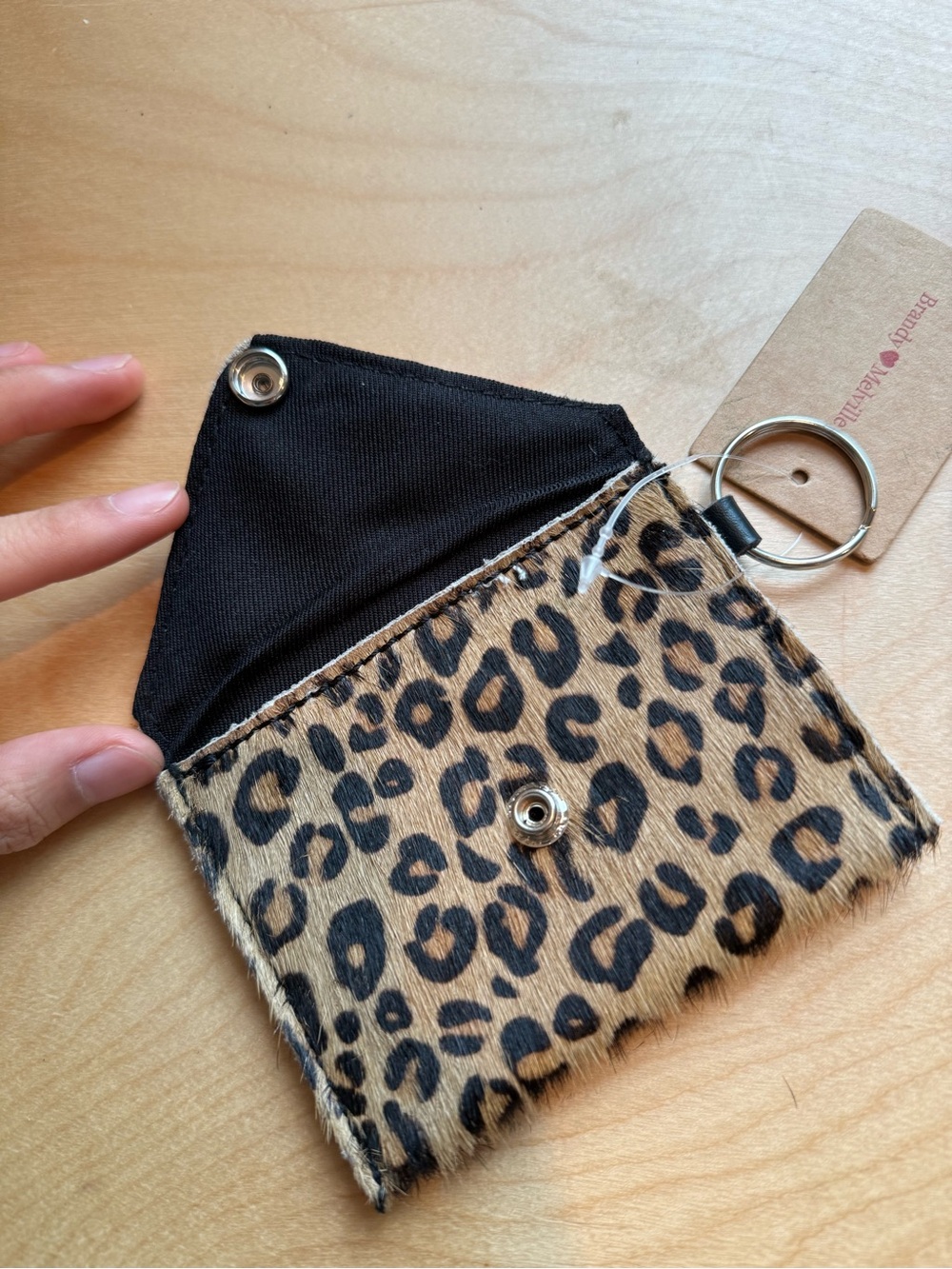 NWT Brandy Melville Leopard Print Faux Fur Wallet - Picture 2 of 3